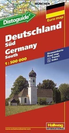 Hallwag Straßenkarten, Deutschland, Süd. 1:500.000