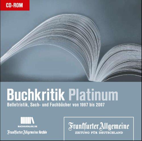 Buchkritik Platinum, CD-ROM Belletristik, Sach- und Fachbücher von 1997 bis 2007. Für Windows ab 98 und Internet Explorer ab 5.5 oder Mozilla Firefox