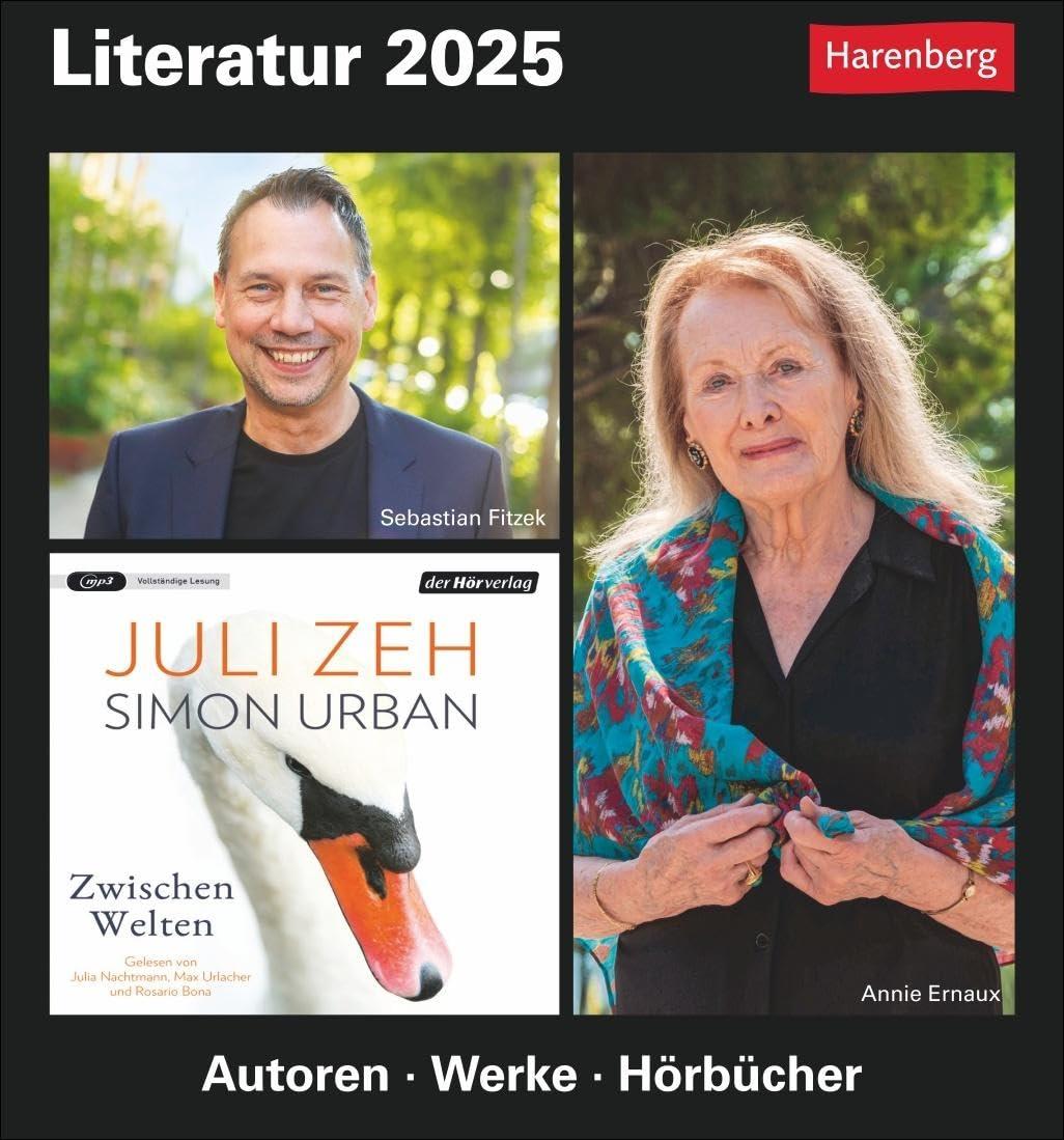 Literatur Tagesabreißkalender 2025 - Kulturkalender - Autoren, Werke, Hörbücher: Tischkalender für jeden Tag mit den Größen der Literatur. ... für Bibliophile (Kulturkalender Harenberg)