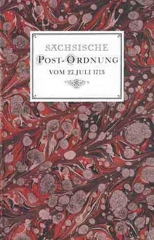 Sächsische Postordnung vom 27. Juli 1713