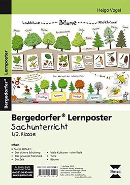 Lernposter Sachunterricht - 1./2. Klasse: 6 Poster für den Klassenraum (Bergedorfer® Lernposter)