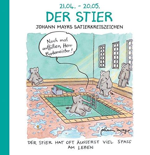 Der Stier: Witziges Cartoon Sternzeichen-Geschenkbuch im Format 11,5 x 11,5 cm