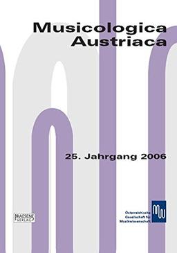 Musicologica Austriaca. Jahresschrift der Österreichischen Gesellschaft für Musikwissenschaft: Musicologica Austriaca. Jahresschrift der ... Vorstellung von Musik in Malerei und Dichtung