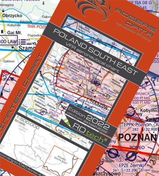 Poland South East ICAO VFR Luftfahrtkarte 500k: Polen Süd Ost VFR Luftfahrtkarte – ICAO Karte, Maßstab 1:500.000