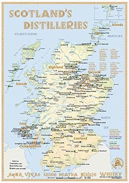 Whisky Distilleries Scotland - Tasting Map: The Whisky Landscape in Overview