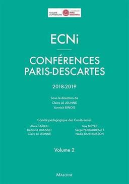 ECNi : conférences Paris-Descartes : 2018-2019. Vol. 2