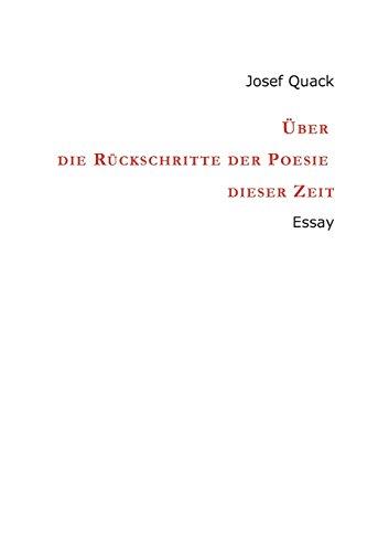 Über die Rückschritte der Poesie dieser Zeit: Essay