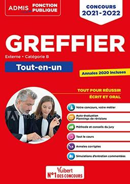 Greffier : tout-en-un, concours 2021-2022 : externe, catégorie B