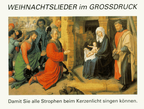 Weihnachtslieder im Großdruck. Damit sie alle Strophen beim Kerzenlicht singen können