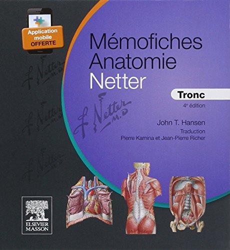 Mémofiches anatomie Netter : tronc