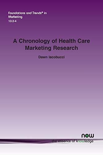 A Chronology of Health Care Marketing Research (Foundations and Trends(r) in Marketing, Band 47)