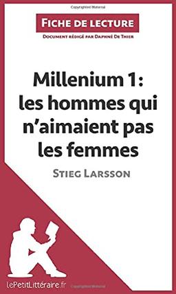 Millenium I. Les hommes qui n'aimaient pas les femmes de Stieg Larsson (Fiche de lecture) : Analyse complète et résumé détaillé de l'oeuvre