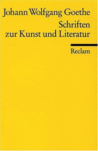 Schriften zur Kunst und Literatur