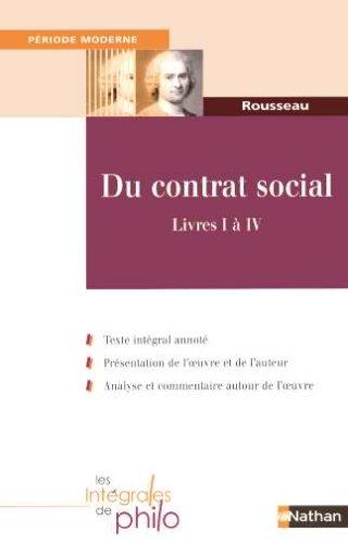 Du contrat social : livres I à IV