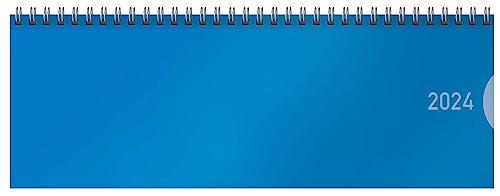 Tischquerkalender Classic Colourlux blau 2024: 1 Woche 1 Seite; Bürokalender mit nützlichen Zusatzinformationen; Format: 29,8 x 10,5 cm