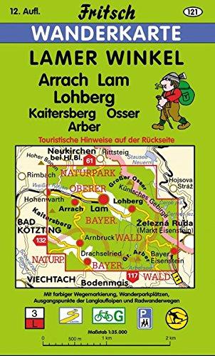 Lamer Winkel: Arrach, Lam, Lohberg, Kaitersberg, Osser, Arber (Fritsch Wanderkarten 1:35000)