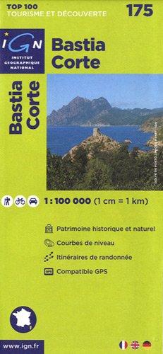 IGN 1 : 100 000 Bastia Corte: Top 100 Tourisme et Découverte (Ign Map)