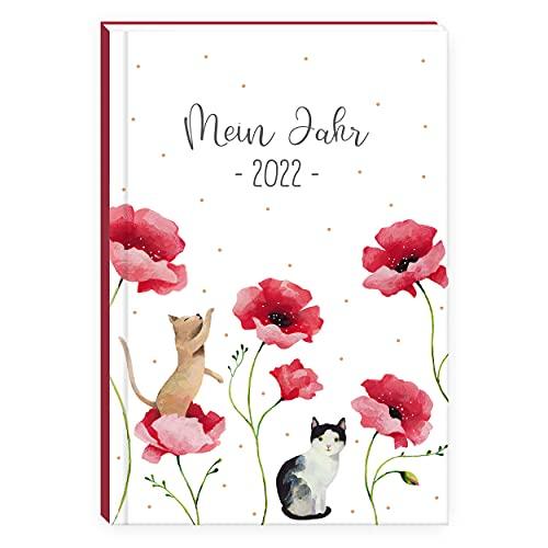 Kalender 2022, Taschenkalender 12 x 18 cm I Buchkalender I Handlicher Taschenkalender mit Monats- und Wochenplaner und Jahresübersicht I Terminplaner mit nützlichen Extra-Seiten, Hardcover