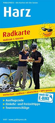 Harz: Radkarte mit Ausflugszielen, Einkehr- & Freizeittipps, wetterfest, reissfest, abwischbar, GPS-genau. 1:100000 (Radkarte / RK)