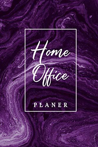 Home Office Planer: Tagesübersicht I ToDo Listen I Notizen & Weitere Extras I 160 Seiten I A5 I Tolles Geschenk I Marmor Violett I Perfekter Organizer fürs Homeoffice