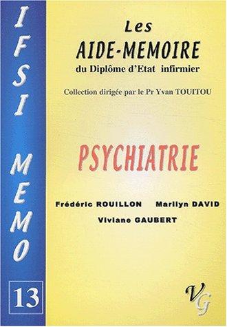 Psychiatrie : les aide-mémoire du diplôme d'Etat infirmier