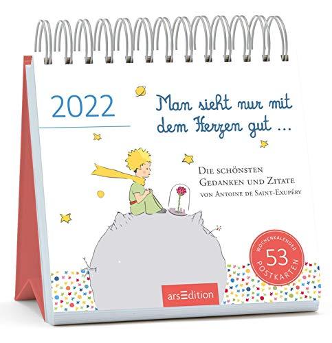 Postkartenkalender Man sieht nur mit dem Herzen gut ... 2022