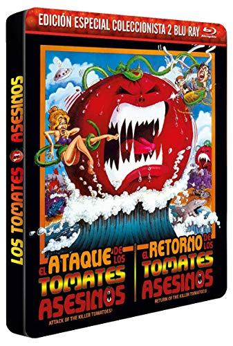 Ataque 1978 Attack El Retorno de Los Tomates Asesinos 1988 Return of The Killer Tomatoes BD en Ed. Metálica Colecc. Limitada y Numerada [Blu-Ray] [Import]