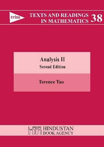 Analysis II (Texts and Readings in Mathematics)