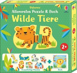 Allererstes Puzzle & Buch: Wilde Tiere: mit 8 zweiteiligen Puzzles und einem Buch (Allererstes-Puzzle-und-Buch-Reihe)