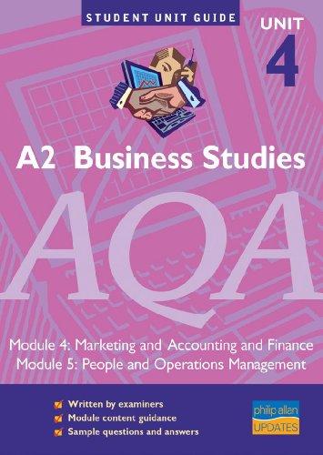 A2 Business Studies AQA: unit 4, modules 4 & 5: Marketing and Accounting and Finance/People and Ops (A2 Business Studies AQA: Marketing and Accounting and Finance/People and Ops)