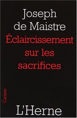 Eclaircissement sur les sacrifices