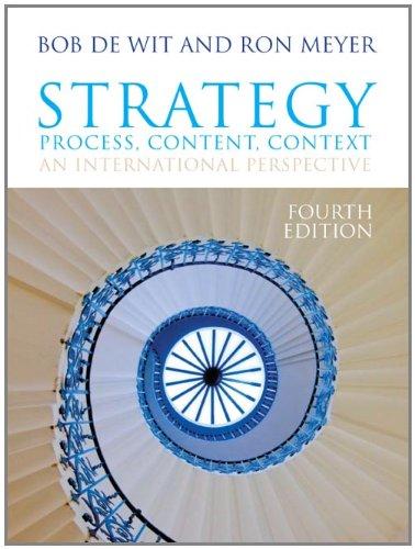 Strategy: Process, Content, Context: An International Perspective