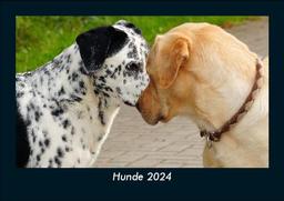 Hunde 2024 Fotokalender DIN A5: Monatskalender mit Bild-Motiven von Haustieren, Bauernhof, wilden Tieren und Raubtieren