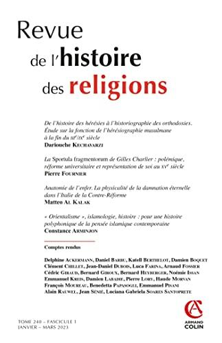 Revue de l'histoire des religions, n° 1 (2023)