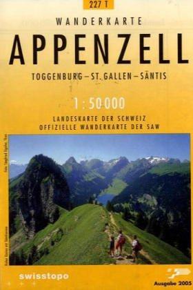 Swisstopo 1 : 50 000 Appenzell: Toggenburg - Sankt Gallen - Säntis. Offizielle Wanderkarte der SAW: (Wanderkarten)