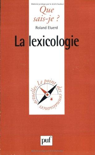 La lexicologie