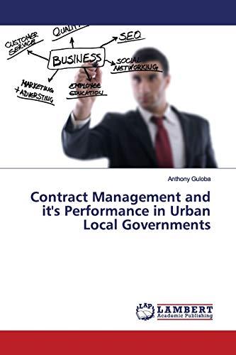 Contract Management and it's Performance in Urban Local Governments