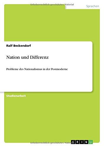 Nation und Differenz: Probleme des Nationalismus in der Postmoderne