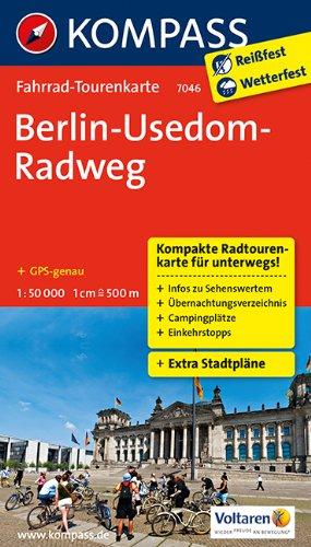 Berlin-Usedom-Radweg: Fahrrad-Tourenkarte. GPS-genau. 1:50000.