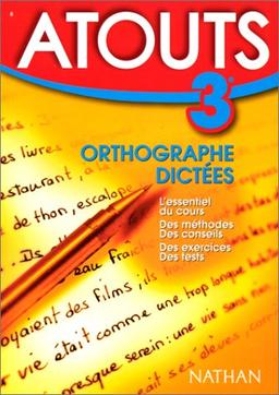 Orthographe, dictées 3e