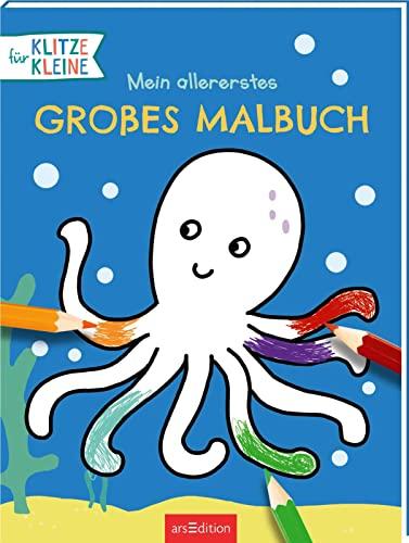 Für Klitzekleine: Mein allererstes großes Malbuch: Ausmalvorlagen für Klitzkleine ab 1 Jahr