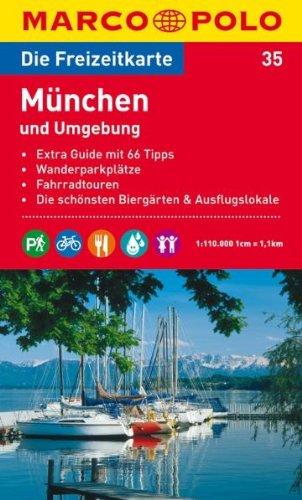 MARCO POLO Freizeitkarte München und Umgebung 1:110.000: Extra Guide mit 66 Tipps. Wanderparkplätze. Fahrradtouren. Die schönsten Biergärten und Ausflugslokale