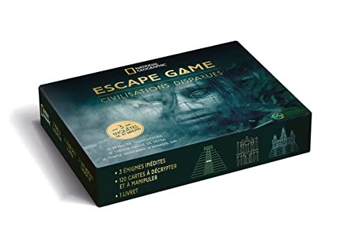 Escape game civilisations perdues : 3 enquêtes de 45 minutes : le trésor caché de Pétra, le temple montagne d'Angkor Vat, le réveil de Tenochtitlan