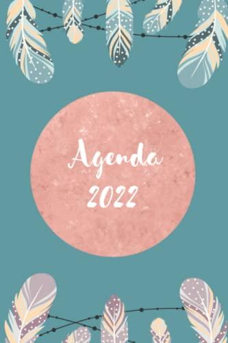 Agenda 2022: Journalier - De Janvier à Décembre - Couverture Plumes - 15.24 x 22.86 cm - 465 pages