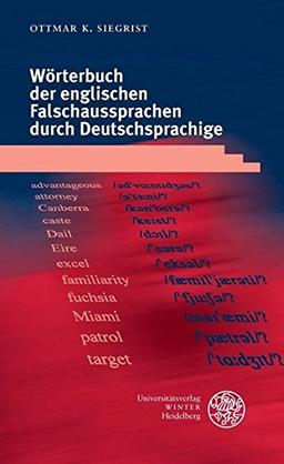 Wörterbuch der englischen Falschaussprachen durch Deutschsprachige (Sprachwissenschaftliche Studienbücher)