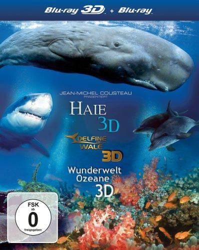 IMAX: 3D-Box (Delfine und Wale, Haie, Weltwunder der Ozeane) [3D Blu-ray]