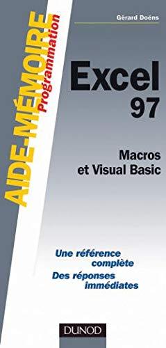 Excel 97 : macros et Visual Basic