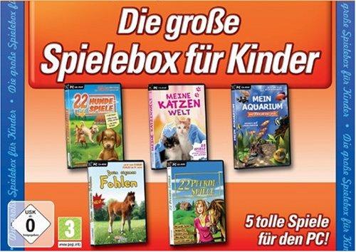 Die große Kinderspiele-Box (22 Hundespiele / Meine Katzenwelt / Mein Aquarium / Dein großes Fohlen / 22 Pferdespiele)