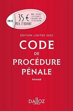 Code de procédure pénale 2022 annoté