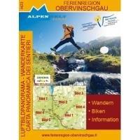 Ferienregion Obervinschgau Luftbildpanorama-Wanderkarte: Wandern, Biken, Information